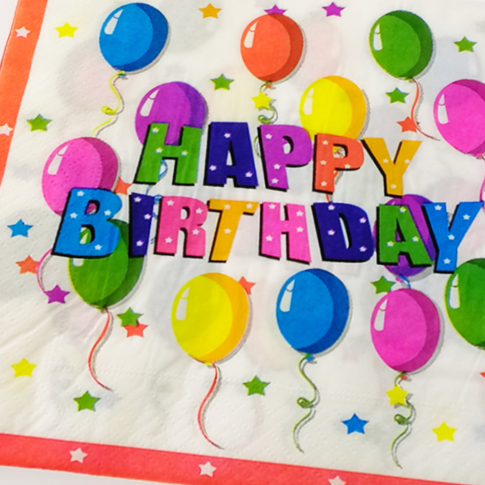 Birthday Balloons' Napkins - 20