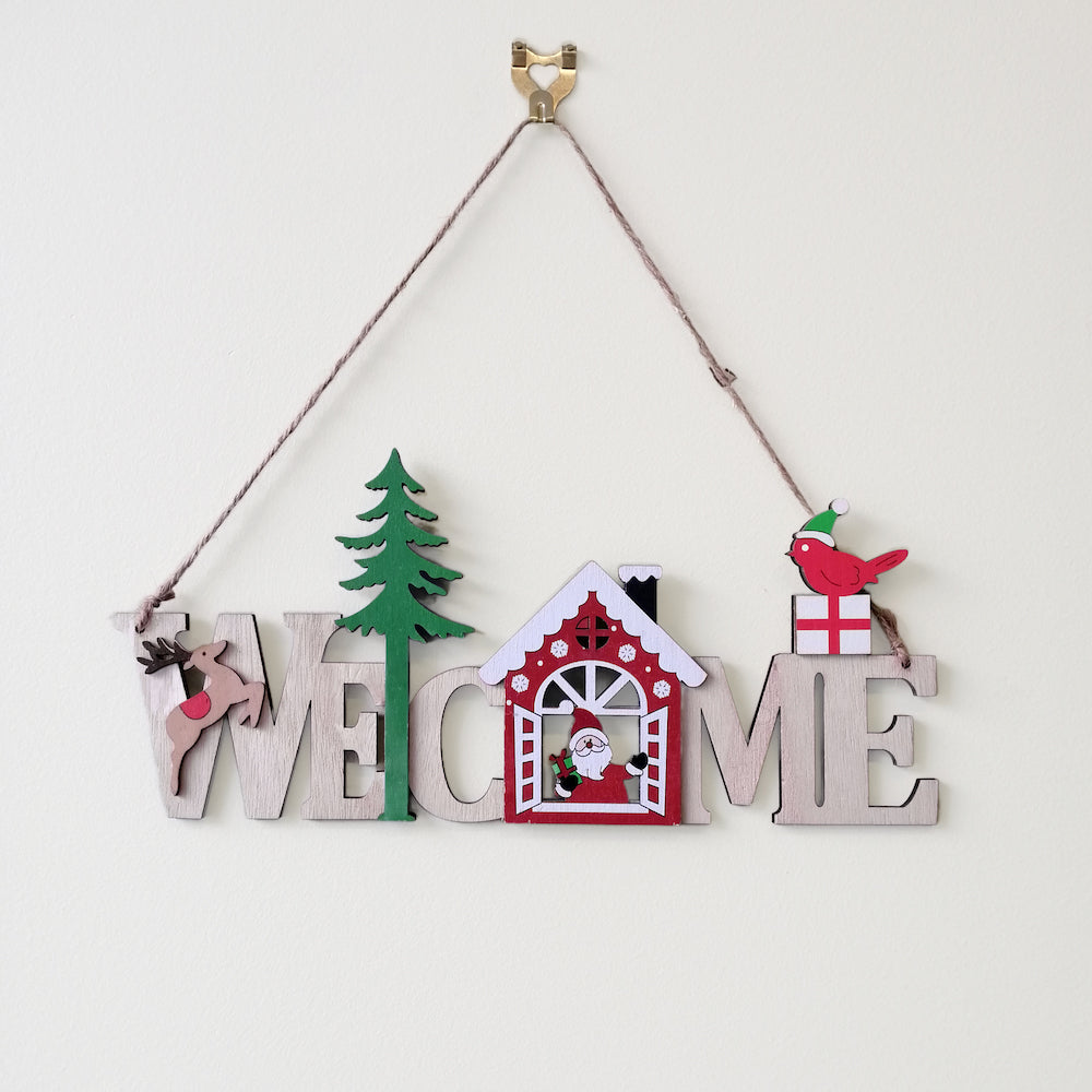 Welcome' Christmas Plaque