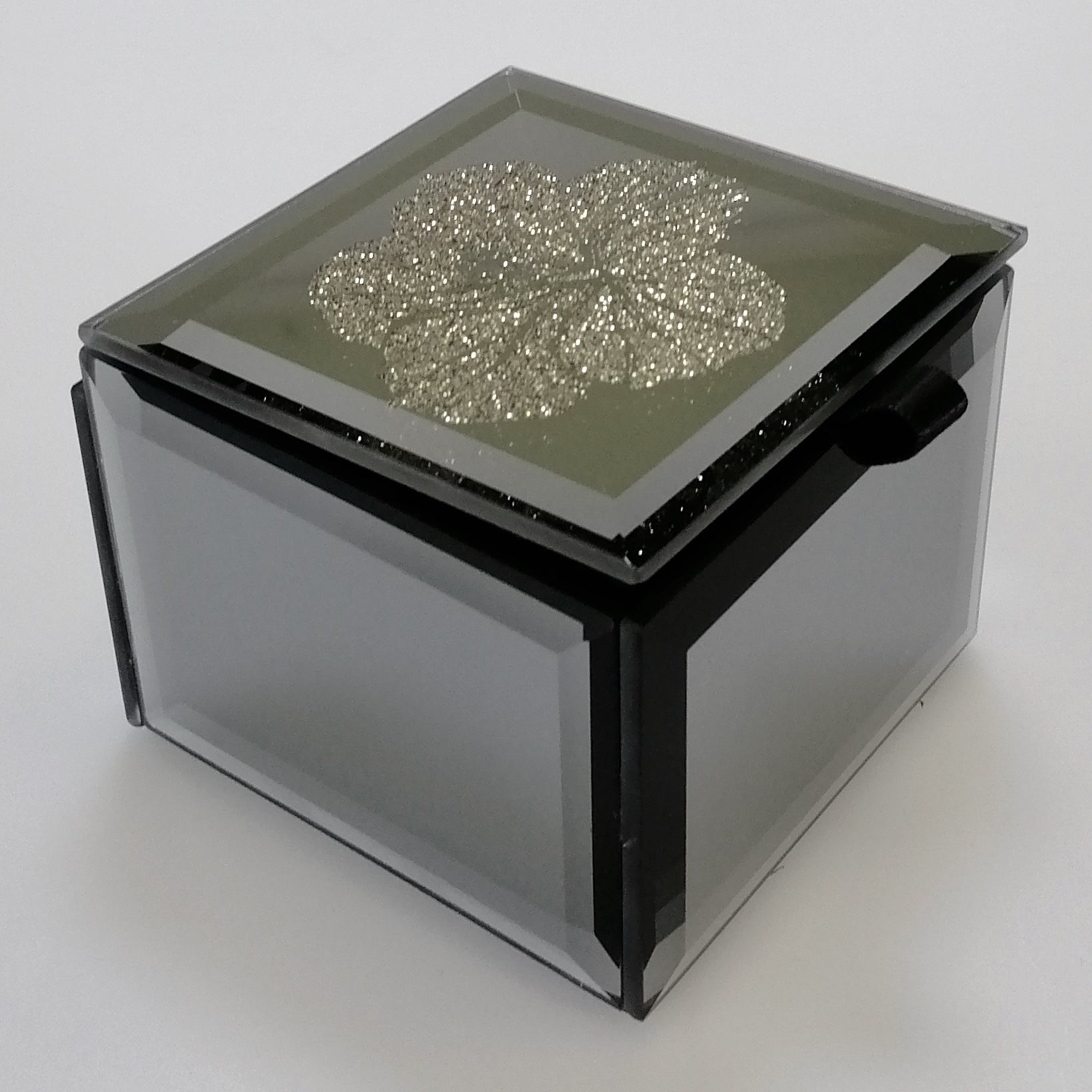 Mirror Multi-Crystal Hibiscus Trinket Box