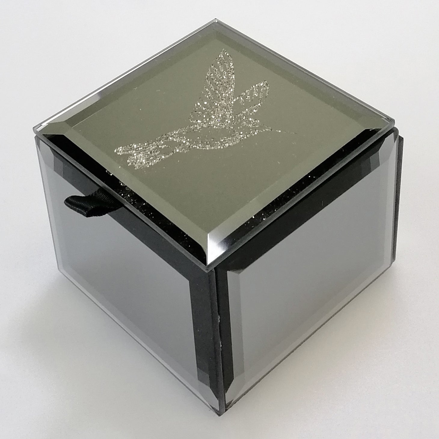 Mirror Multi-Crystal Humingbird Trinket Box