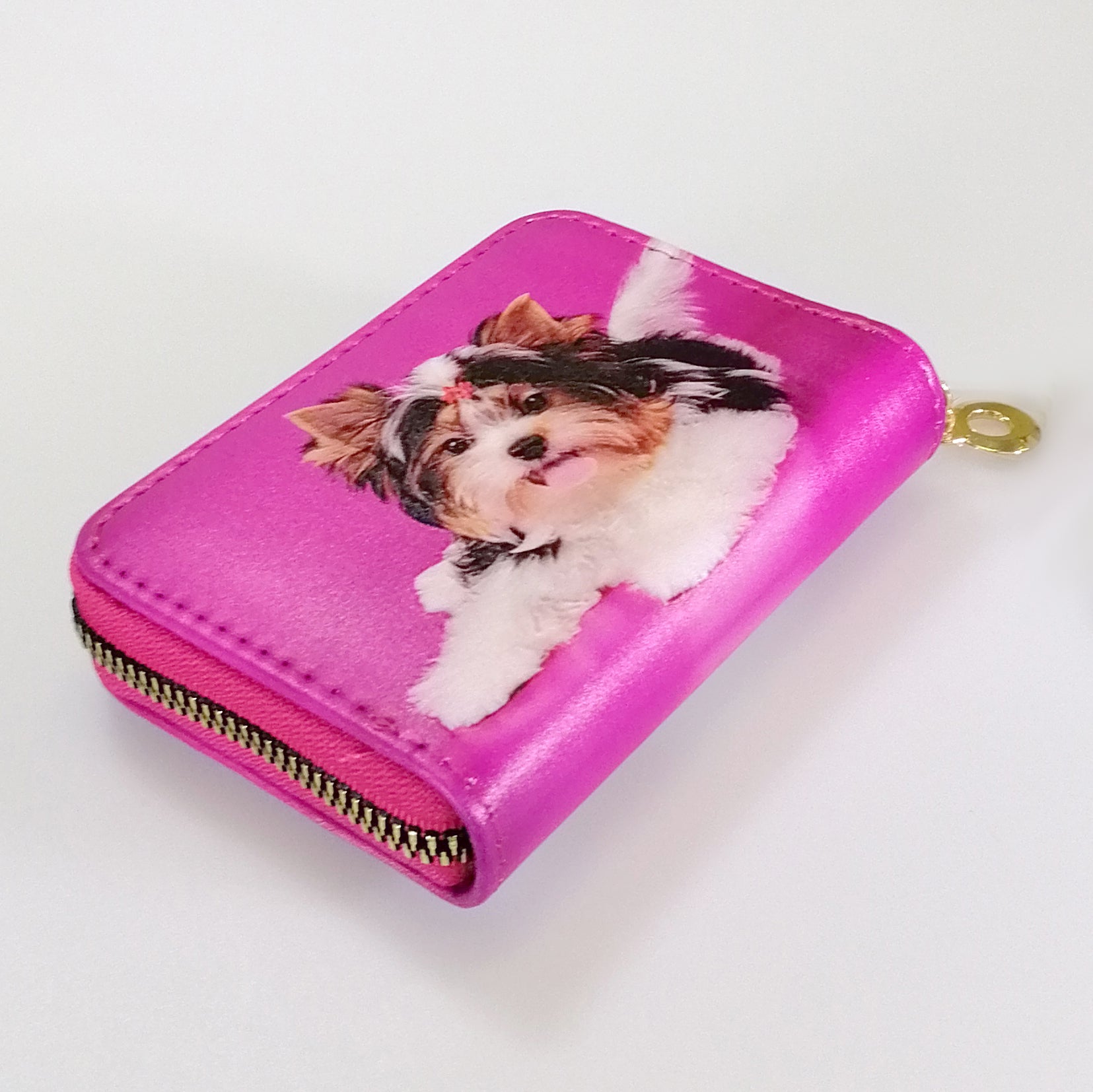 Card Holder - Bright Pink Dog