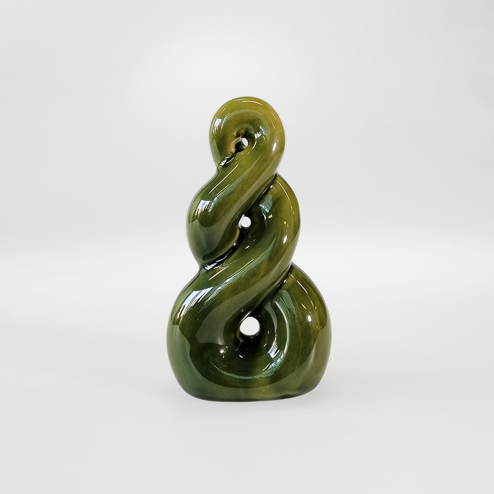 Green Ceramic Eternal Knot - 12cm