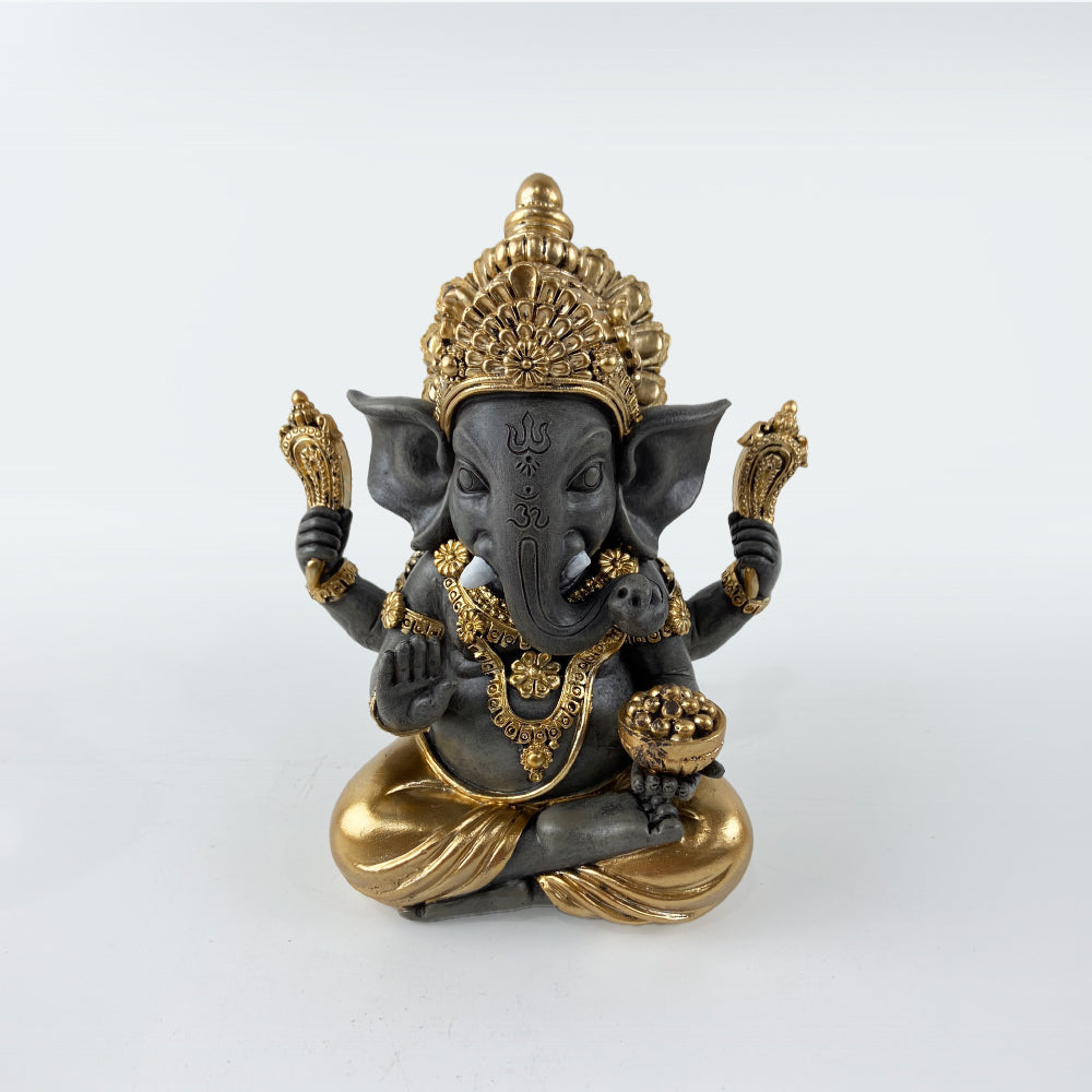 Ganesha - Black & Gold - 17cm