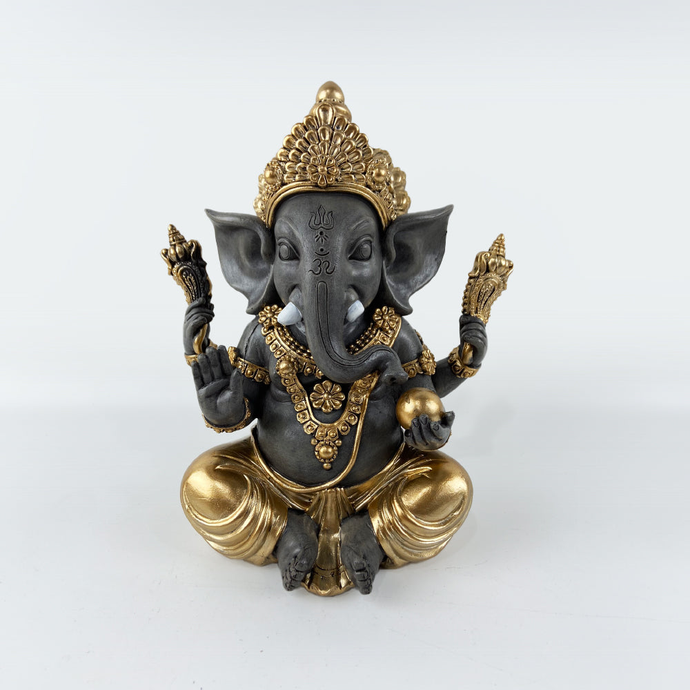 Ganesha - Black & Gold - 21cm