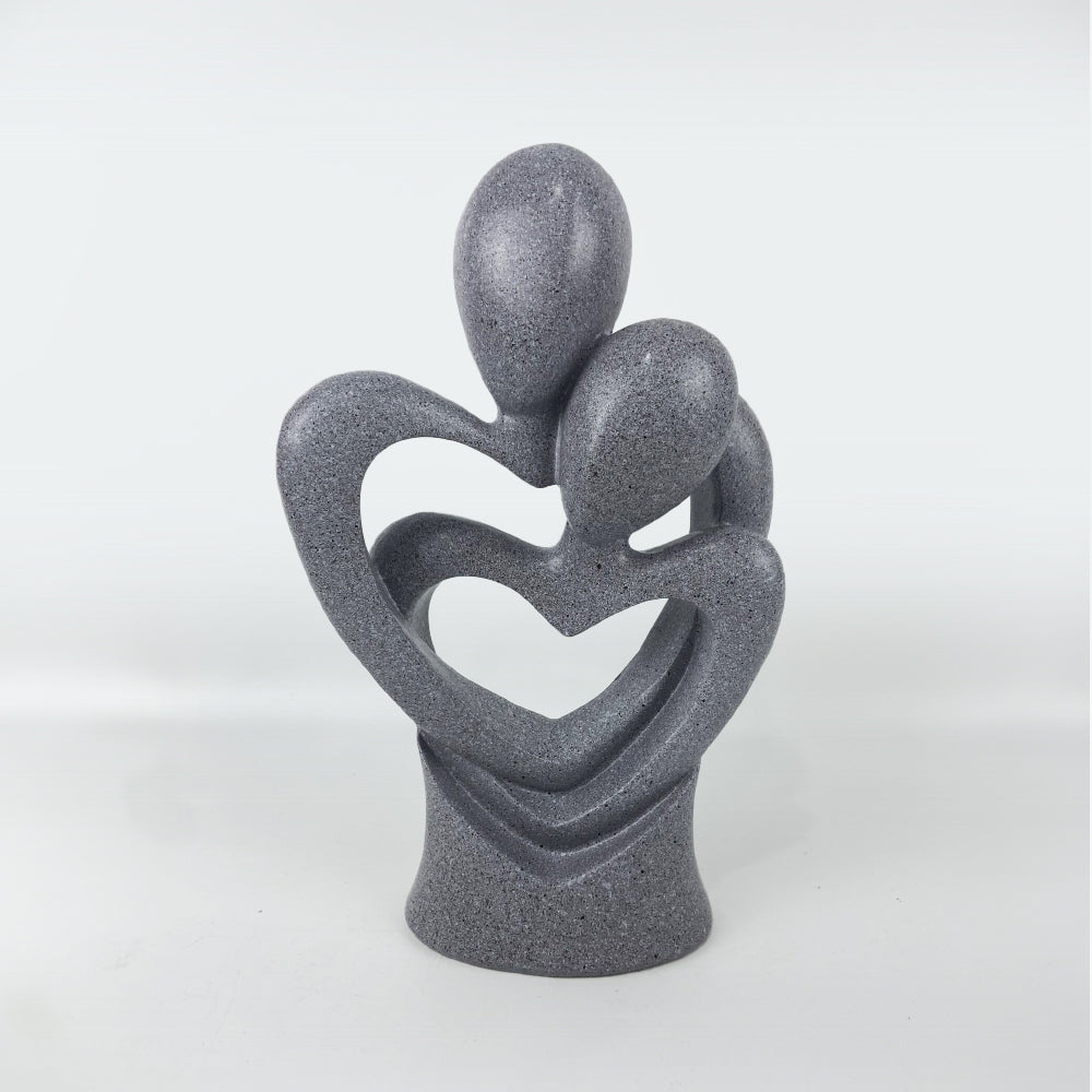 Entwined Heart Sculpture  - Grey