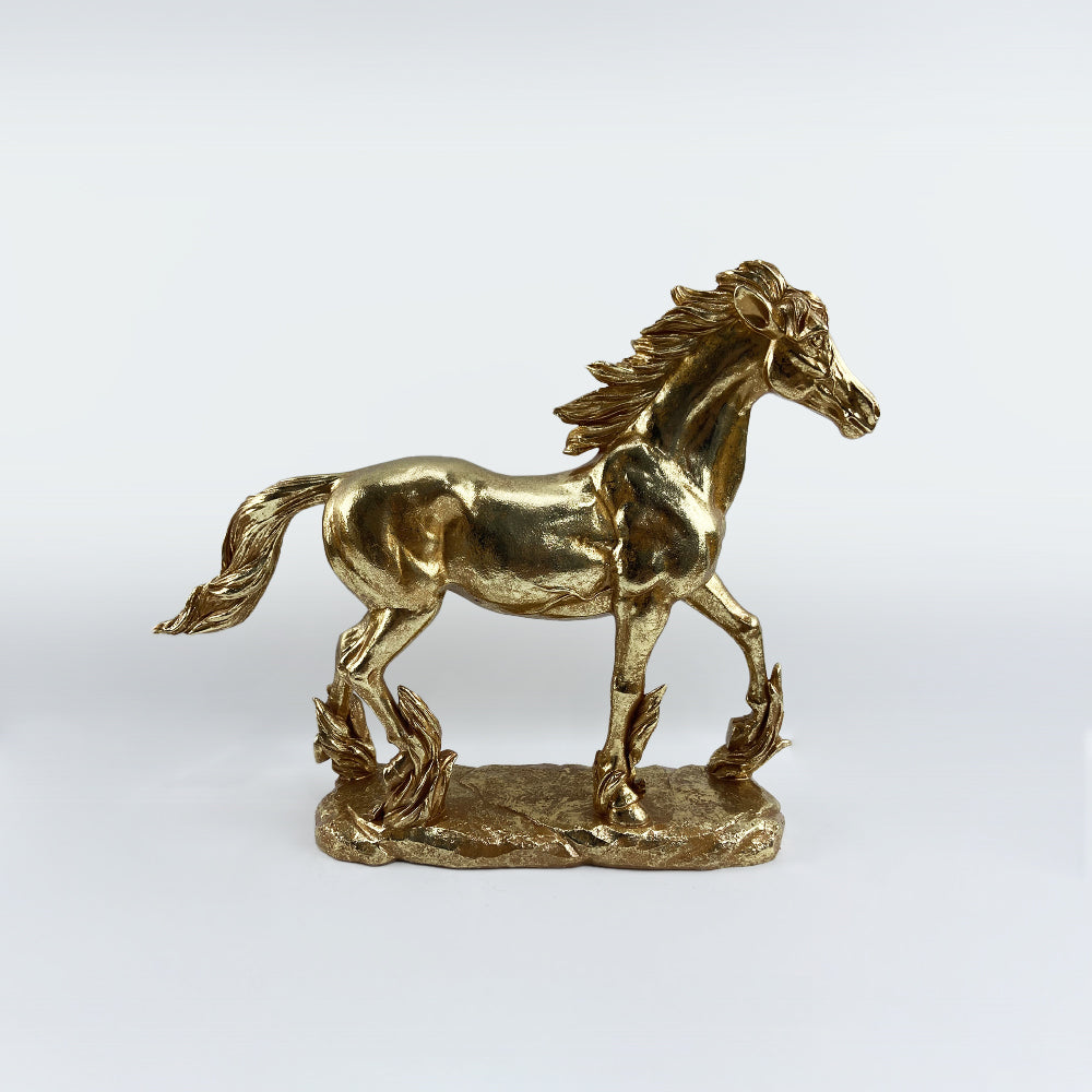 Horse Sculpture- Gold - 35cm