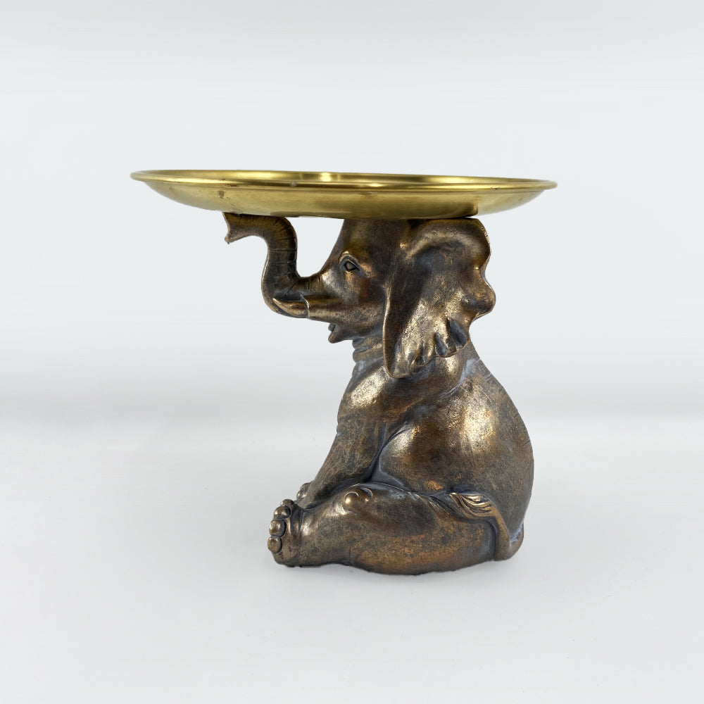 Elephant With Tray - 15cm