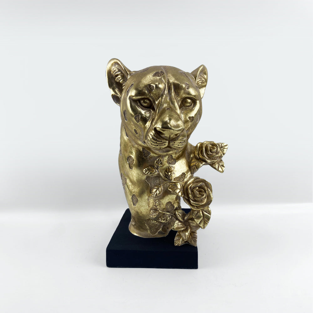 Big Floral Cat - Gold