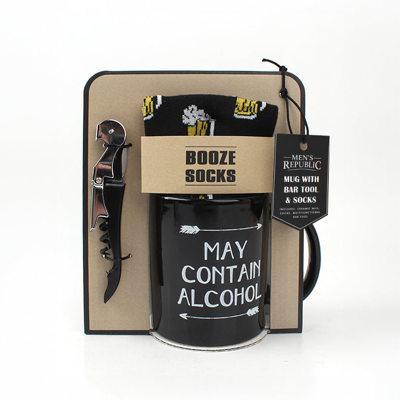 Mens Republic - 'May Contain Alcohol' - Mug Set
