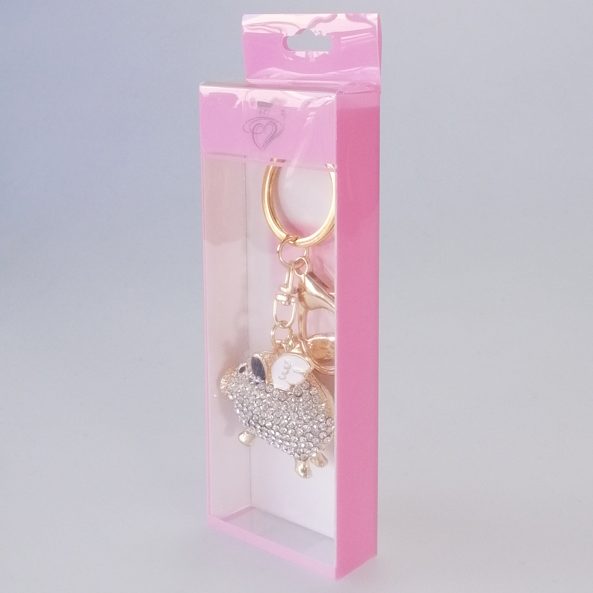 Bling Flying Pig Charm - Gold