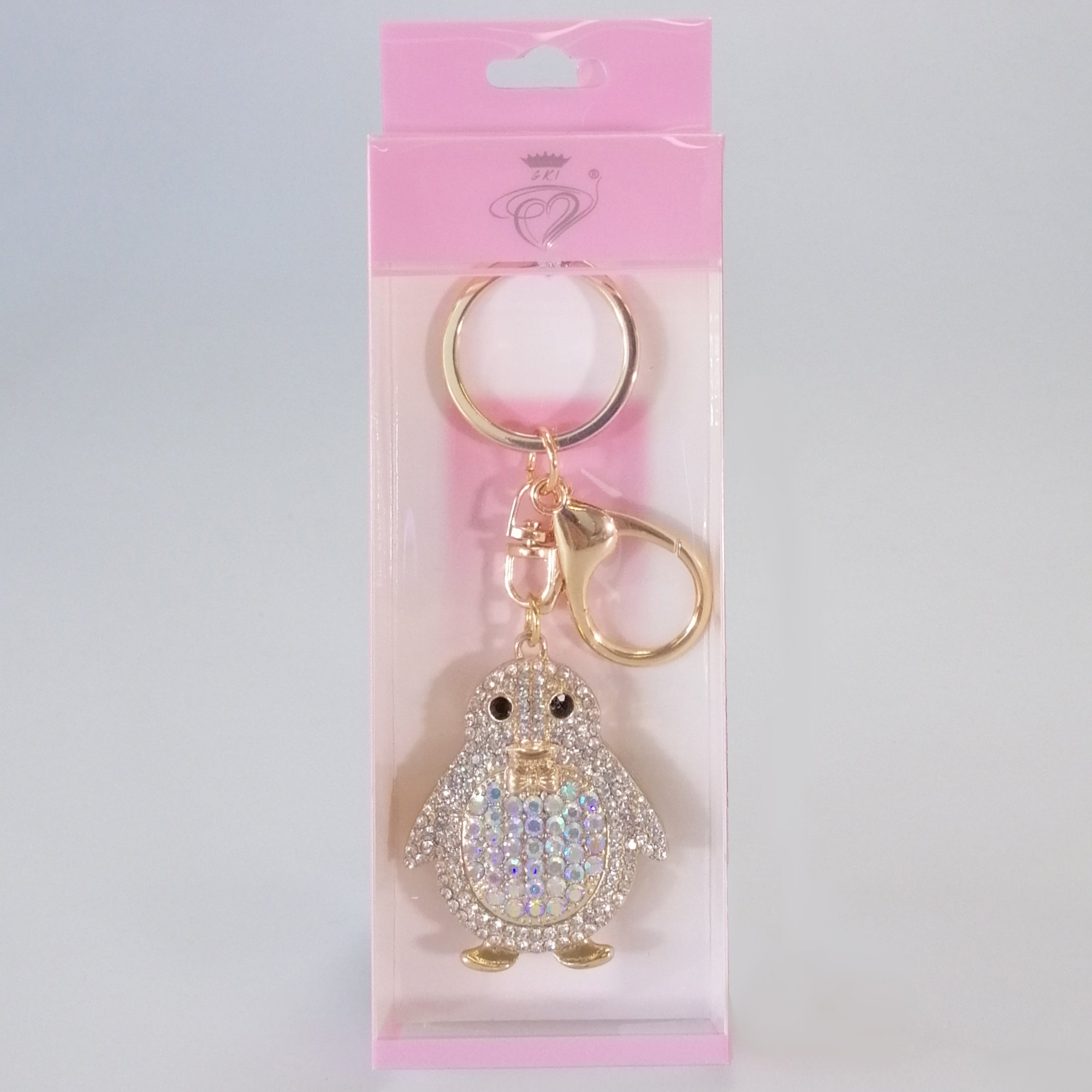 Bling Penguin Charm - Gold