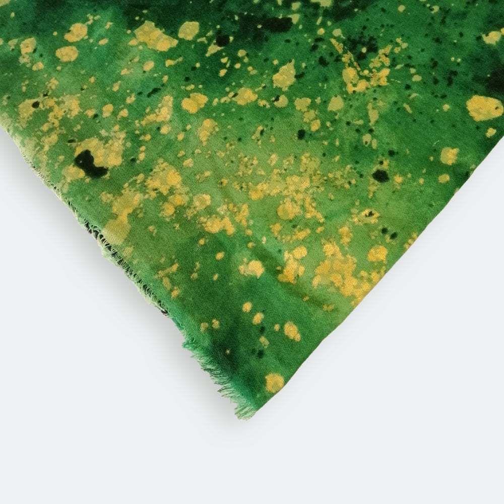 Abstract Foil Scarf - Green