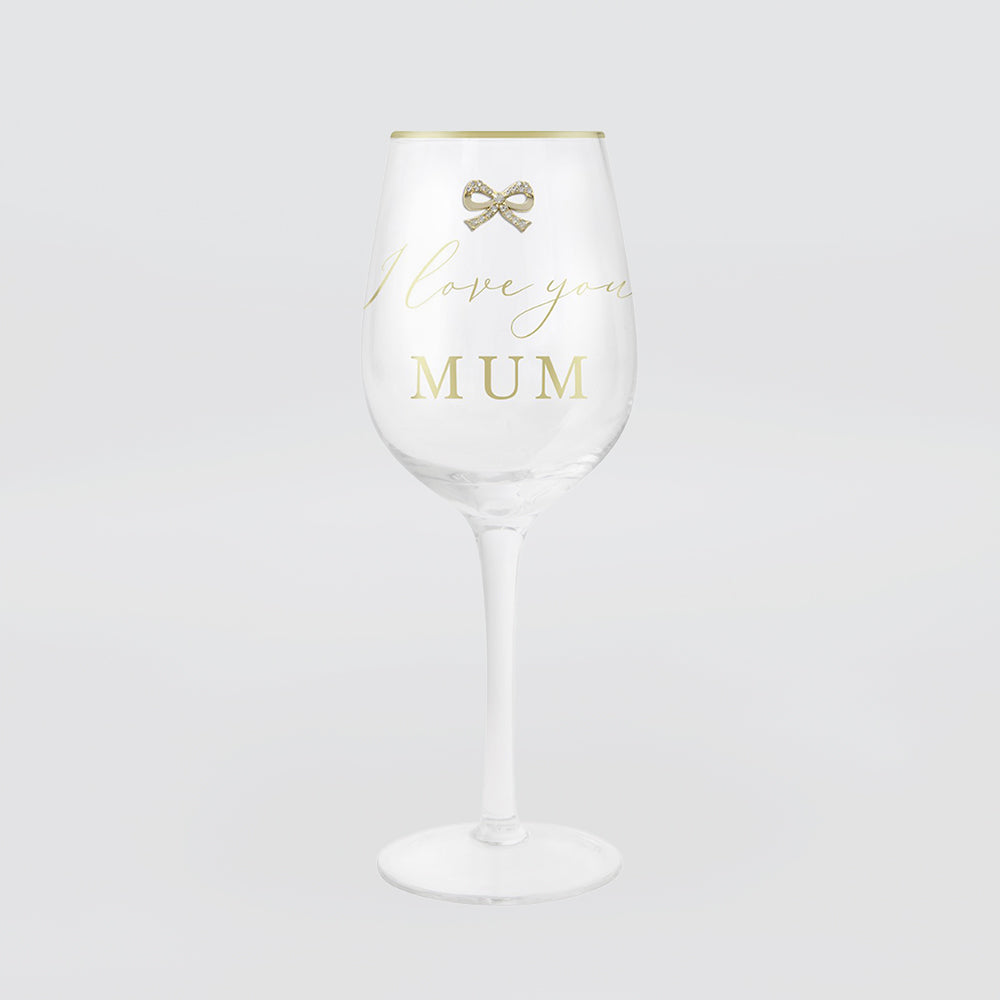 Wine Glass - 'Love You Mum'