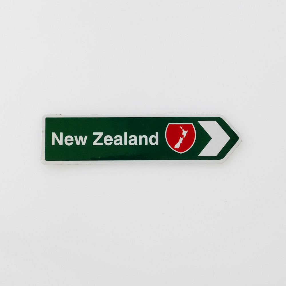 'New Zealand' Road Map Sign Magnet