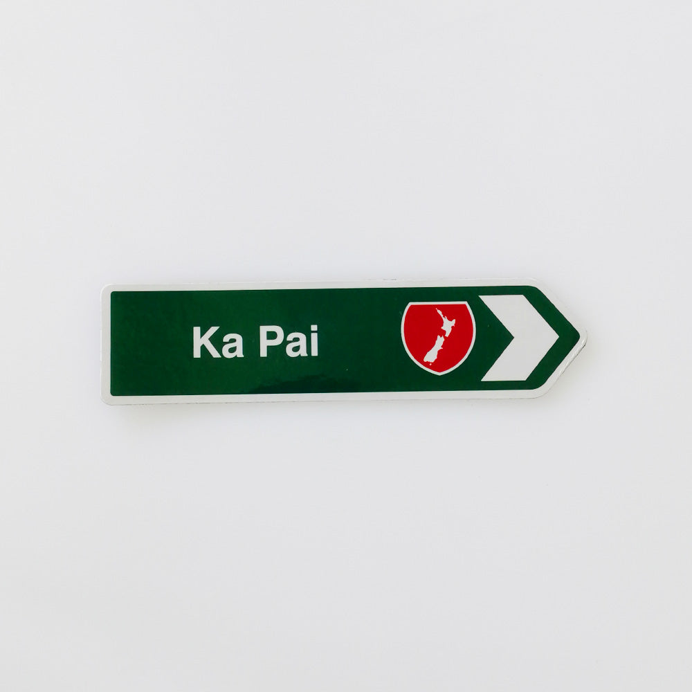Ka Pai' Road Map Sign Magnet