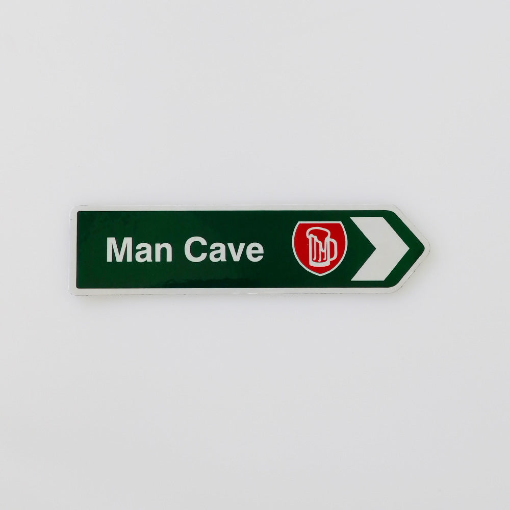 Man Cave' Road Map Sign Magnet