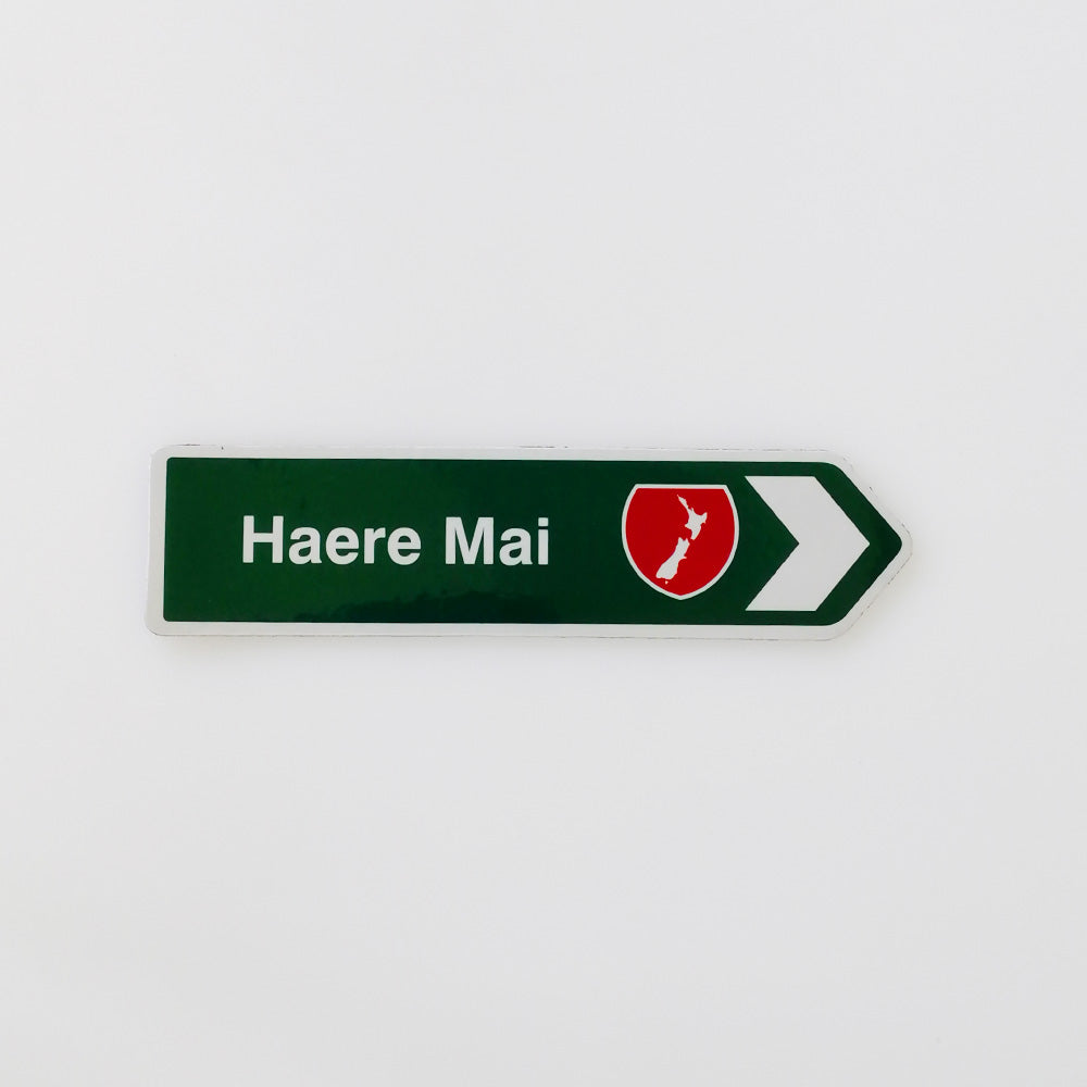 'Haere Mai' Road Map Sign Magnet