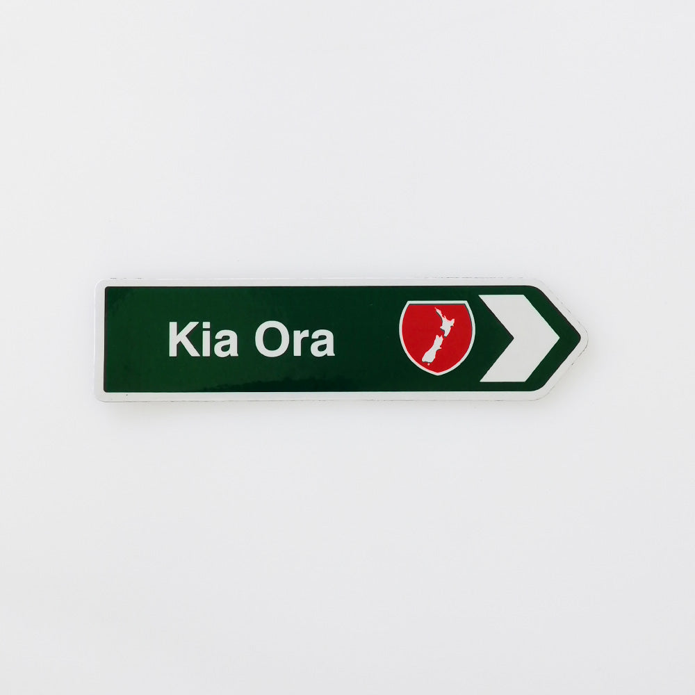 Kia Ora' Road Map Sign Magnet