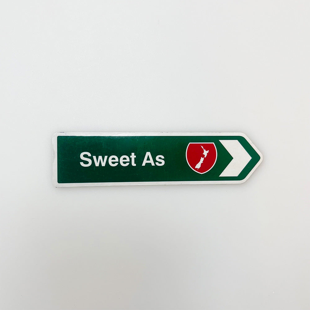 Sweet As' Road Map Sign Magnet
