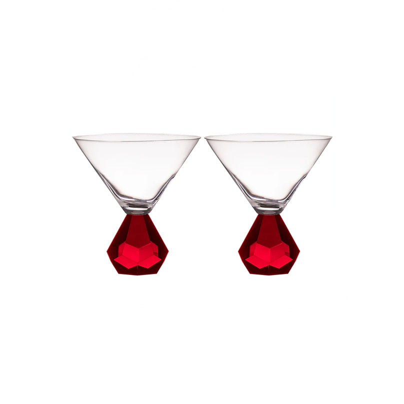 Zhara Martini Glass - Red Base
