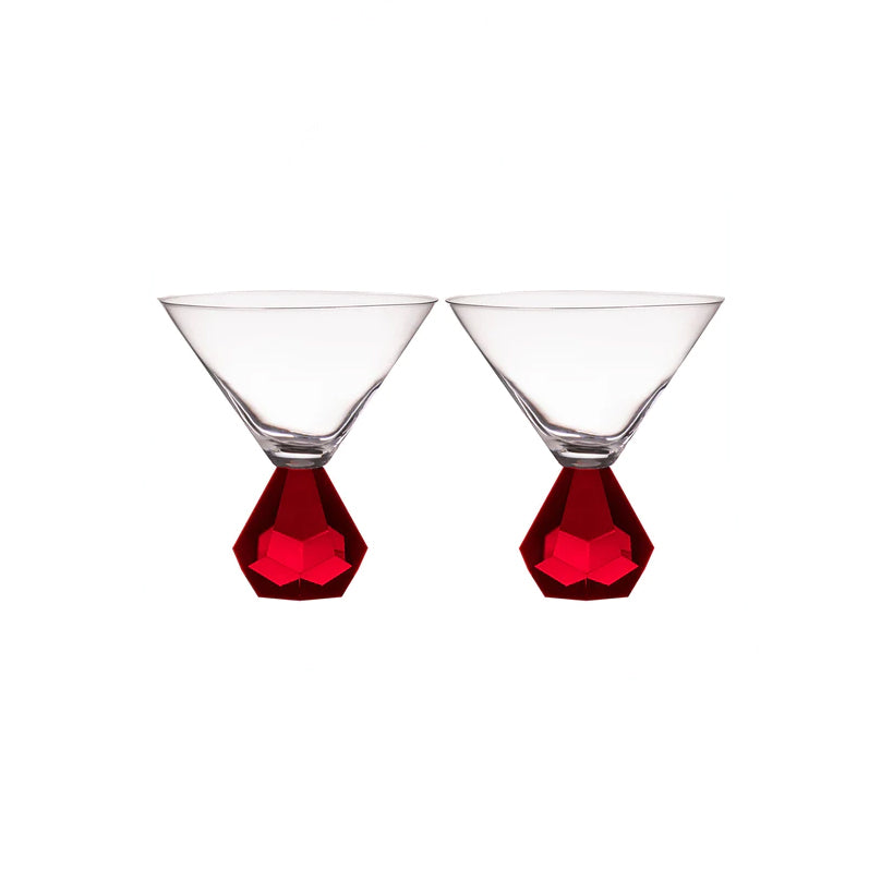 Zhara Martini Glass - Red Base