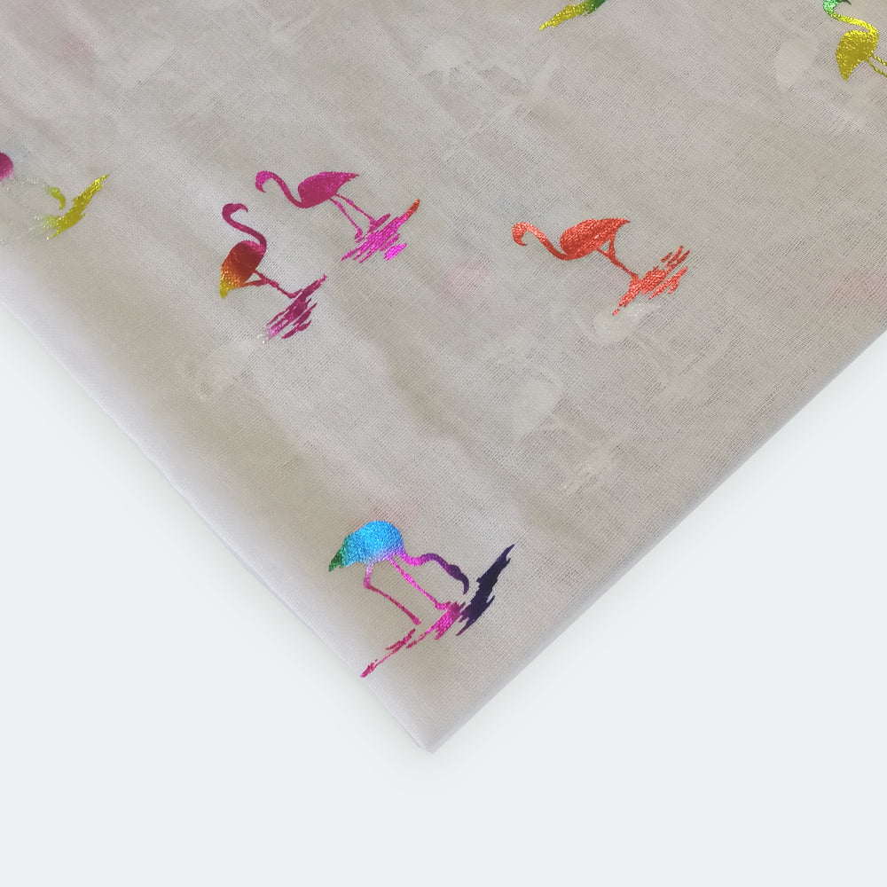 Flamingo Foil Scarf