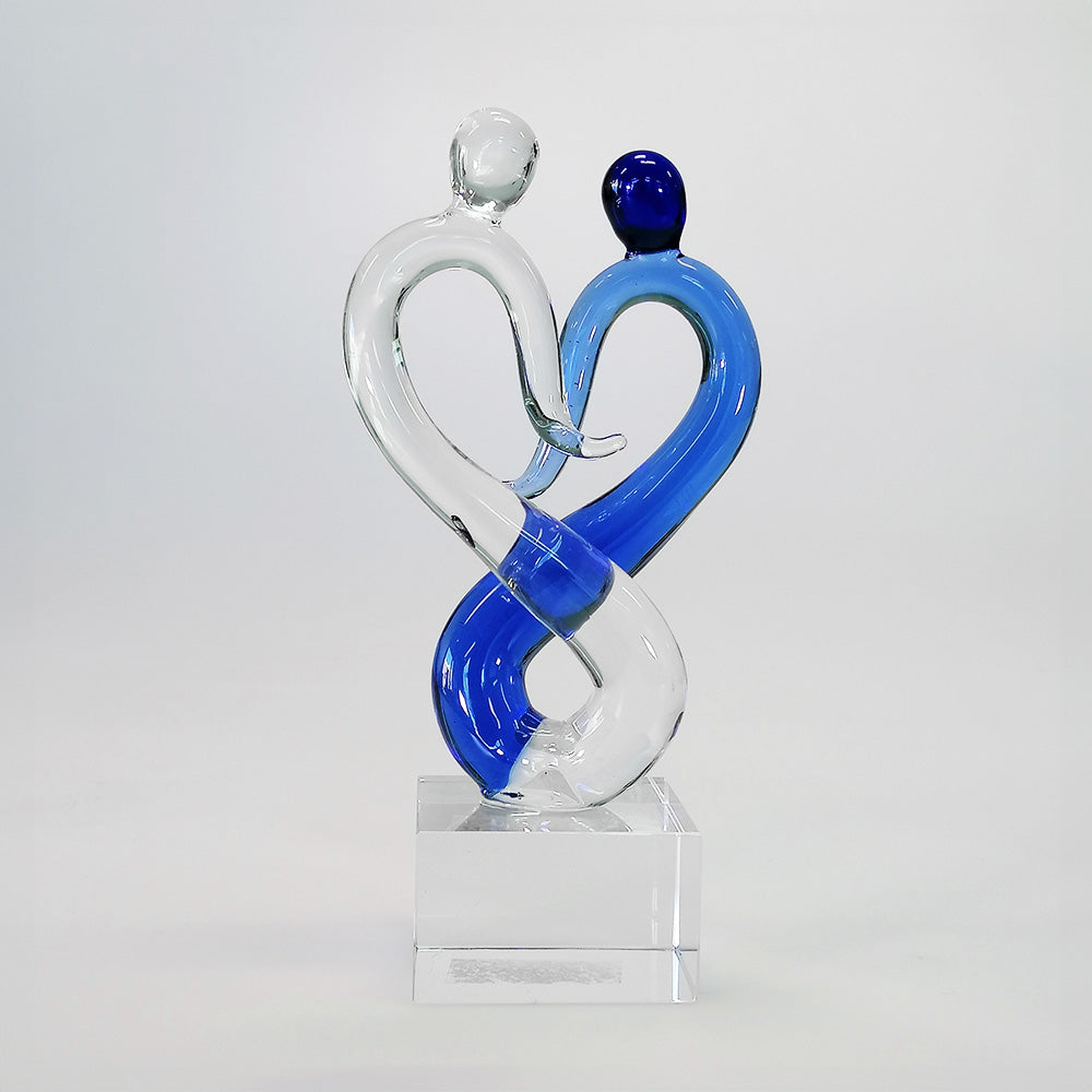 Blue & Clear Glass Dancers