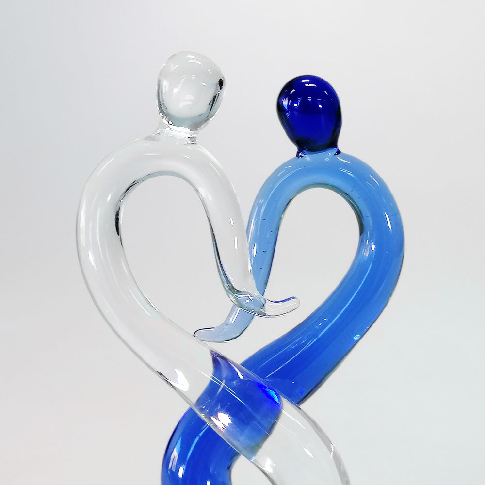 Blue & Clear Glass Dancers