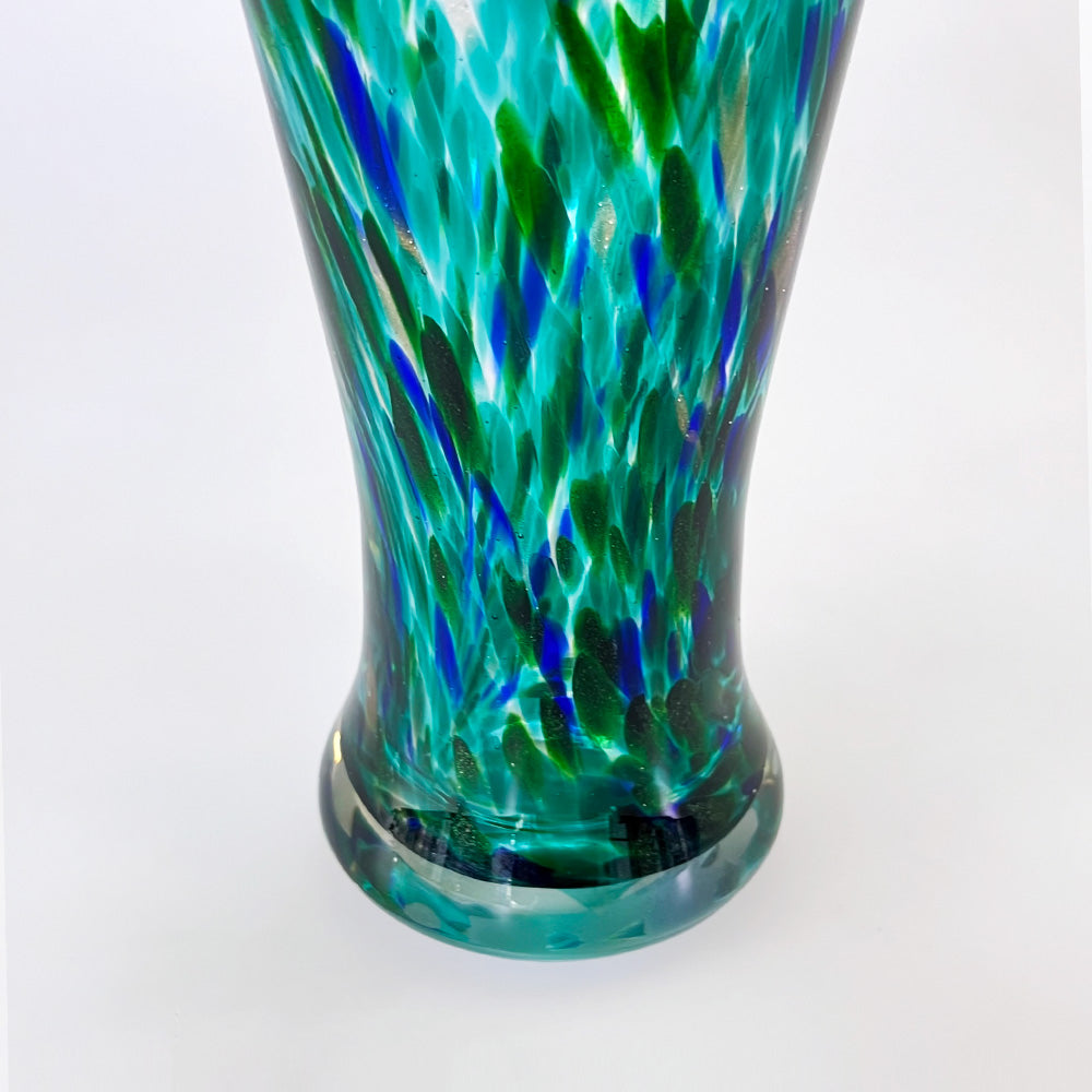 Paua Styled Flared Glass Vase - 22cm