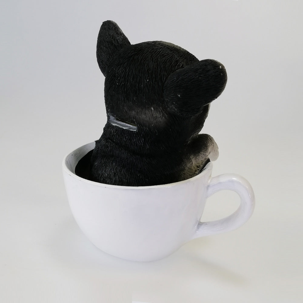 French Bulldog In A Cup - Money Box