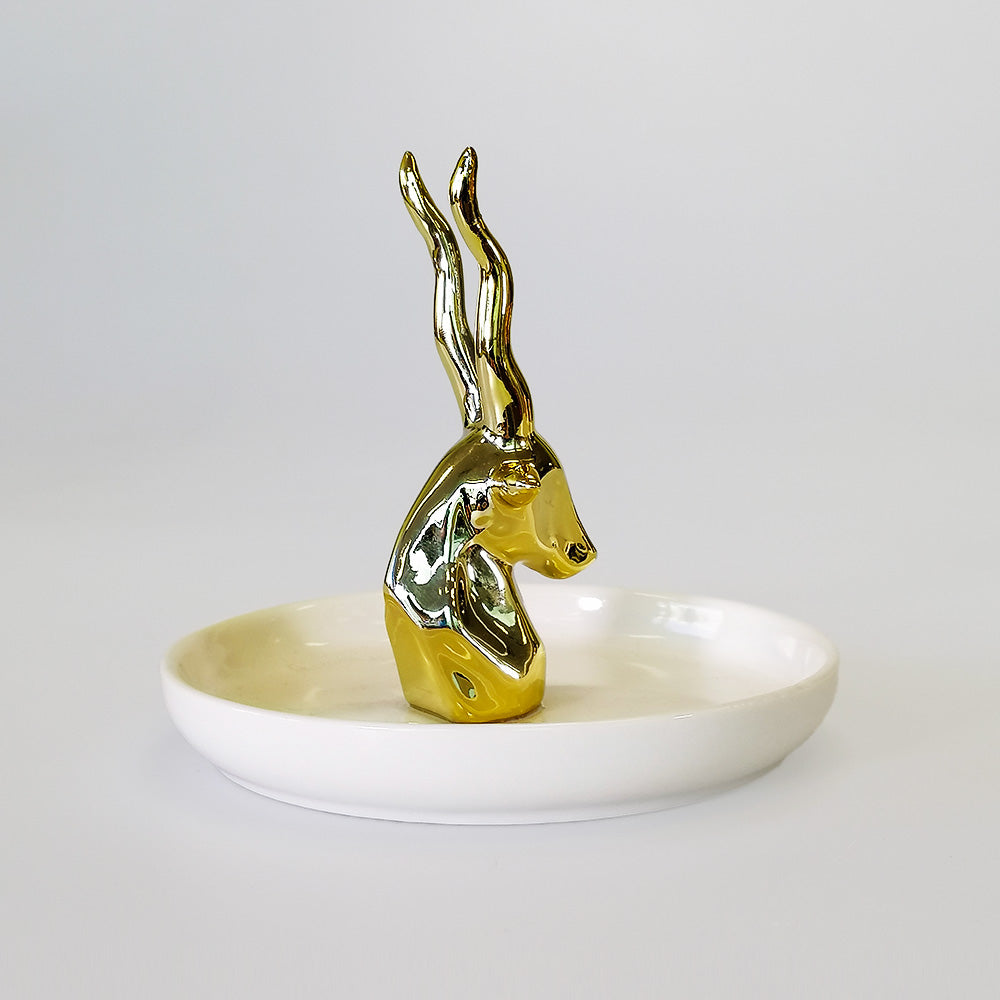 Gold Gazelle Ring & Bracelet Holder