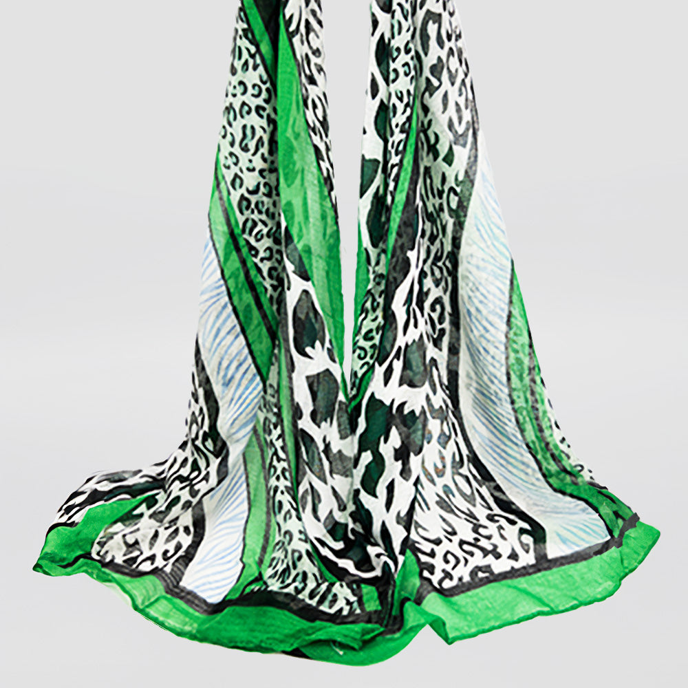 Trim Animal Print Scarves