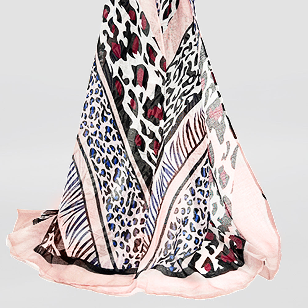 Trim Animal Print Scarves