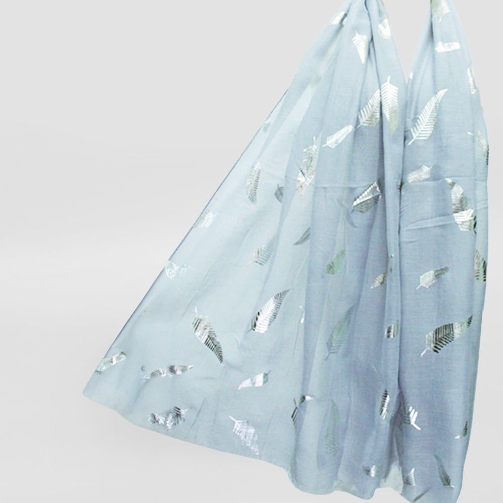 Scarves - 'Silver Fern Foil'