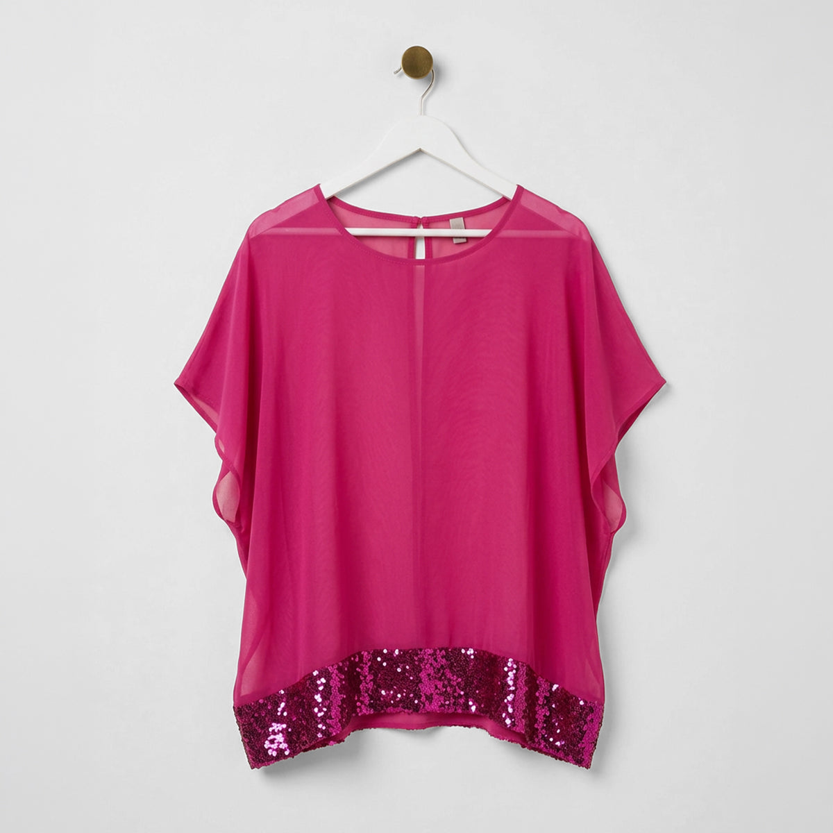 Hot Pink Sequin Summer Top