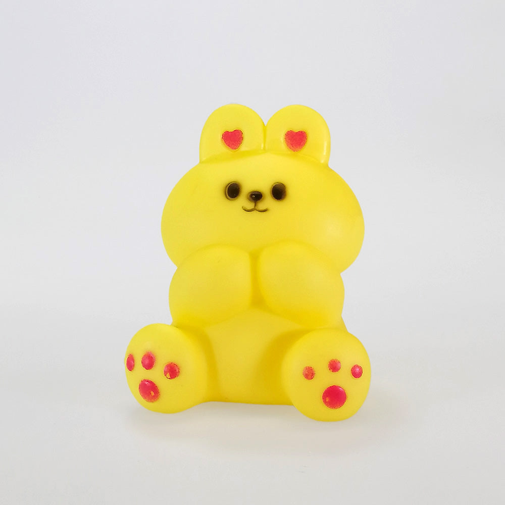 Light Up Figurine - 'Love Heart Ears' Yellow Bear