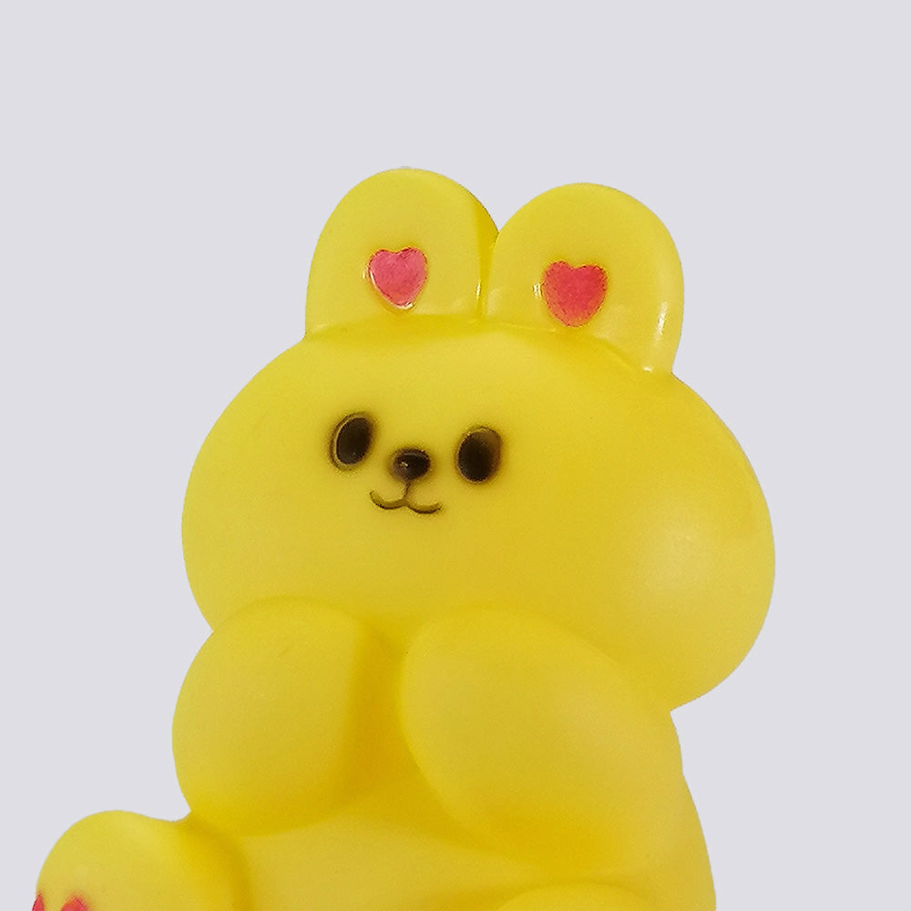 Light Up Figurine - 'Love Heart Ears' Yellow Bear