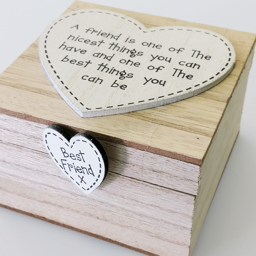 'A Friend Is...' Heart Styled Box