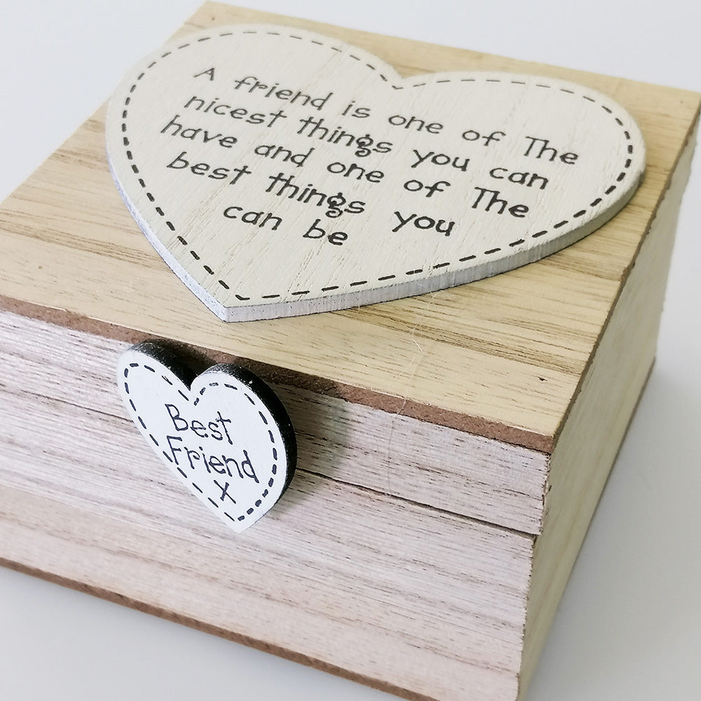 Heart Styled Box - 'A Friend Is...'