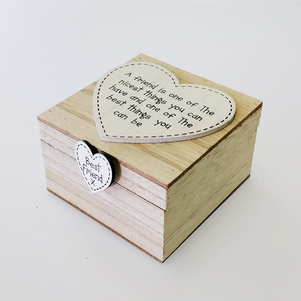 'A Friend Is...' Heart Styled Box