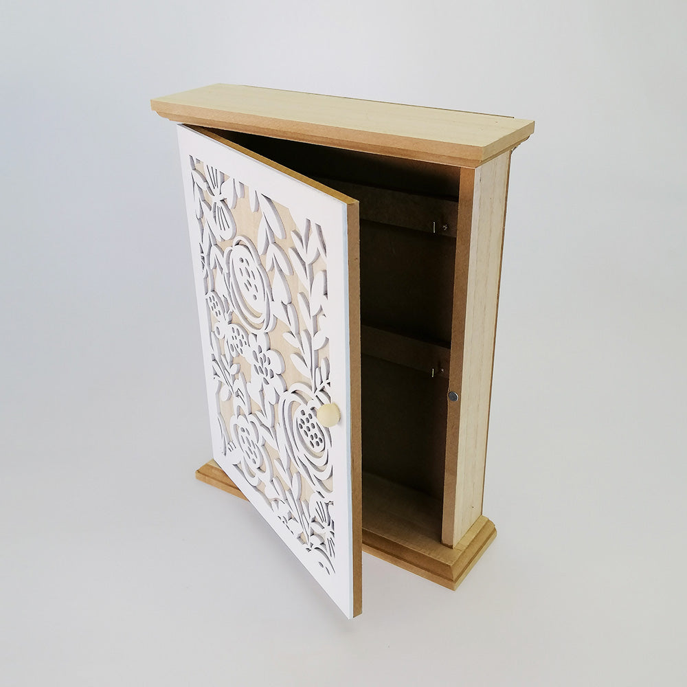 Floral Key Holder Cabinet - 21cm
