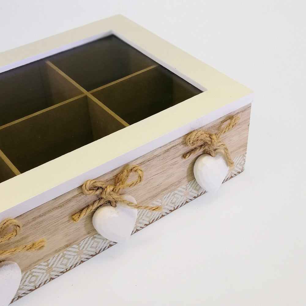 'Heart' Style Tea Box - Large