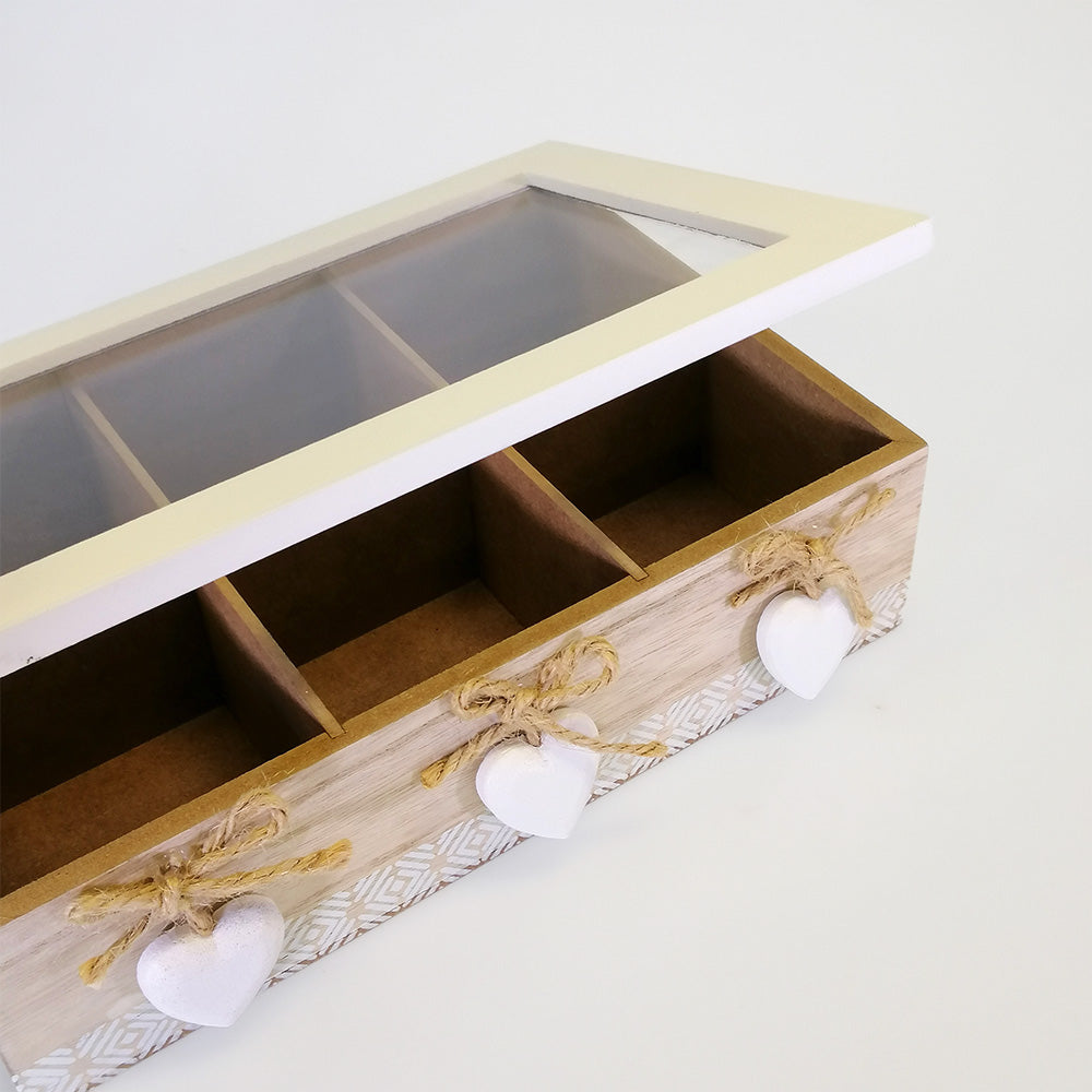 'Heart' Style Tea Box - Large