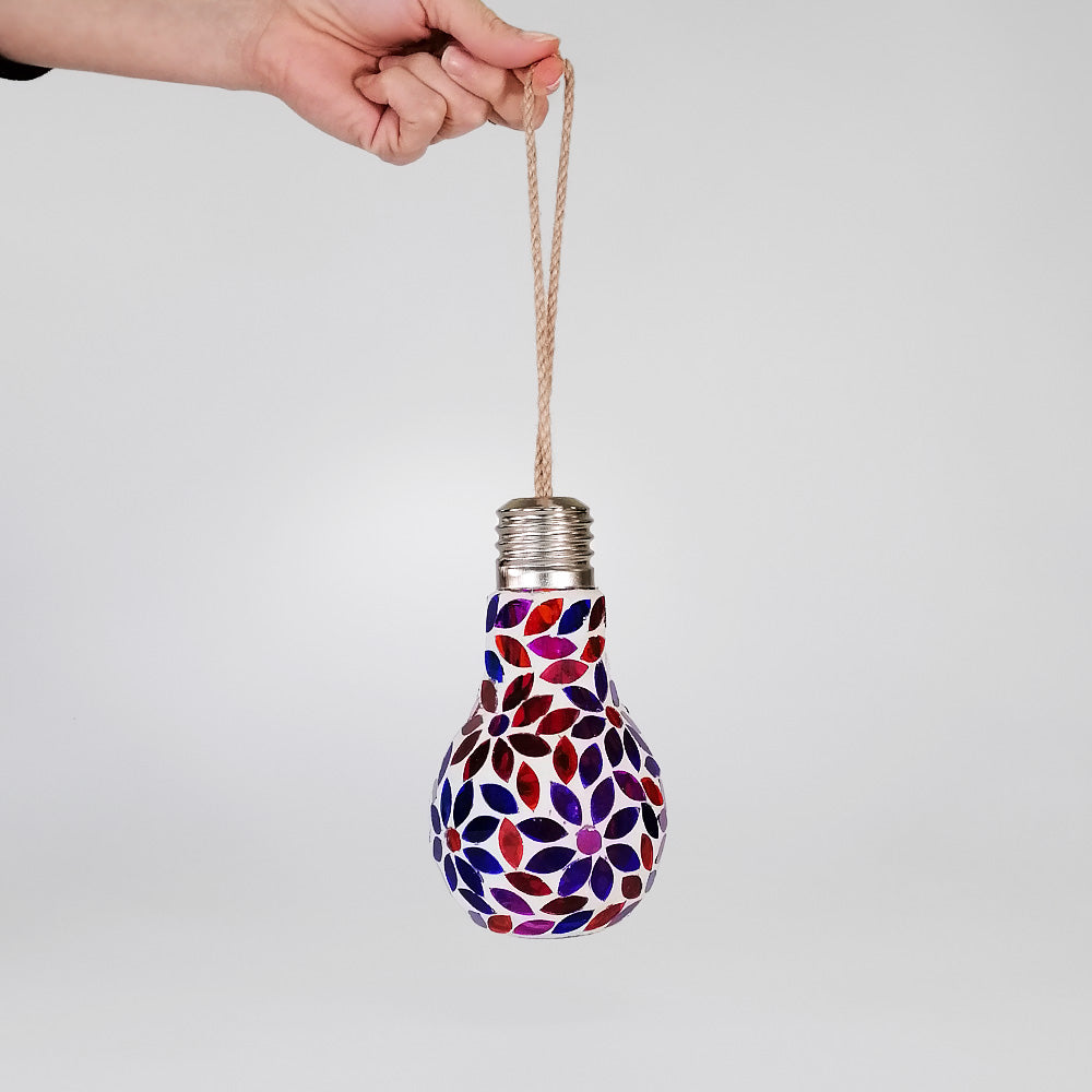 LED Mosaic Light Bulb - Floral - 17cm
