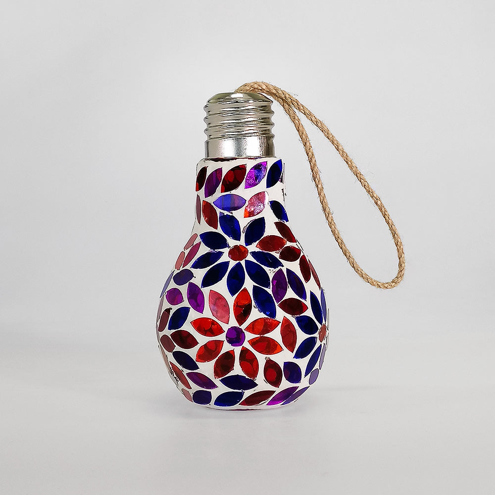 LED Mosaic Light Bulb - Floral - 17cm