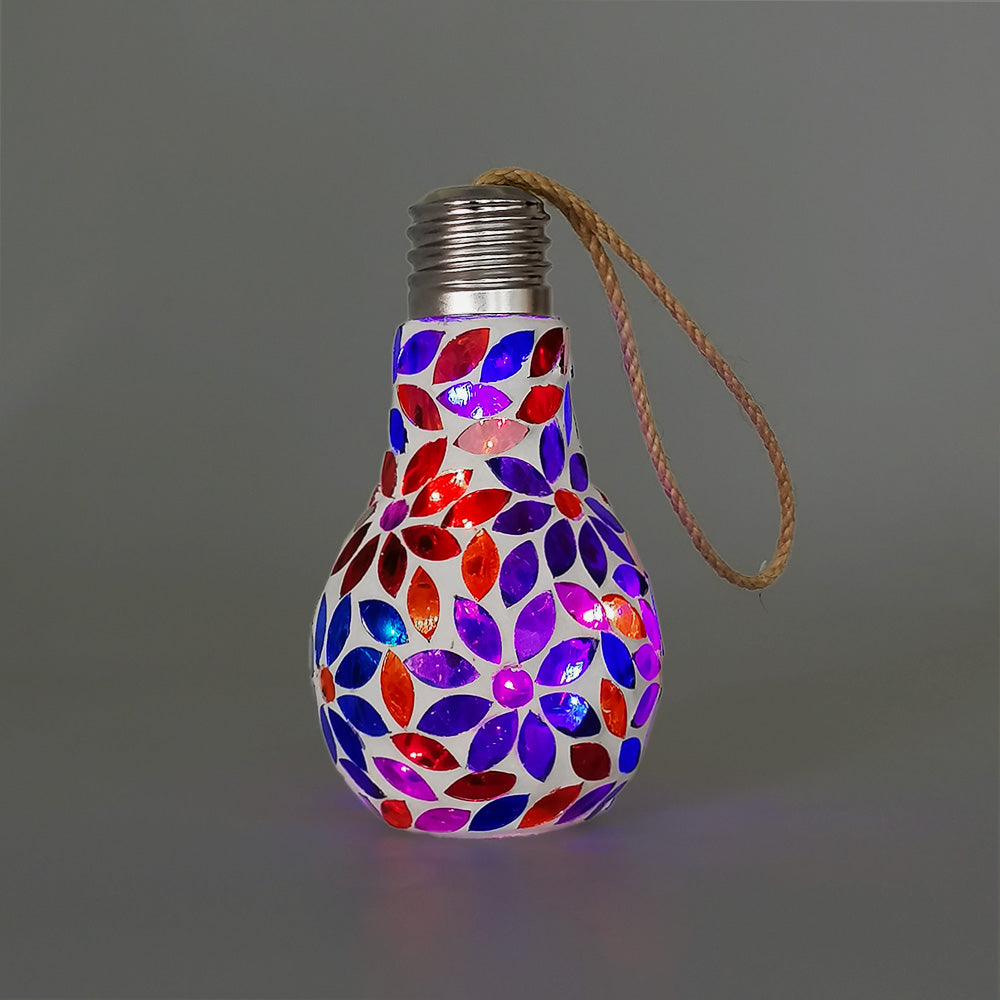 LED Mosaic Light Bulb - Floral - 17cm