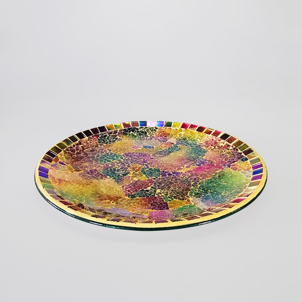 Mosaic Plate - Iridescent - 28cm