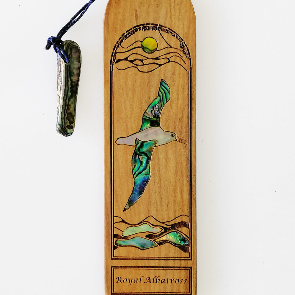 Albatross Bookmark - Wood & Paua Shell