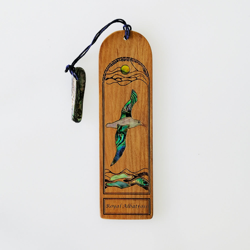 Albatross Bookmark - Wood & Paua Shell