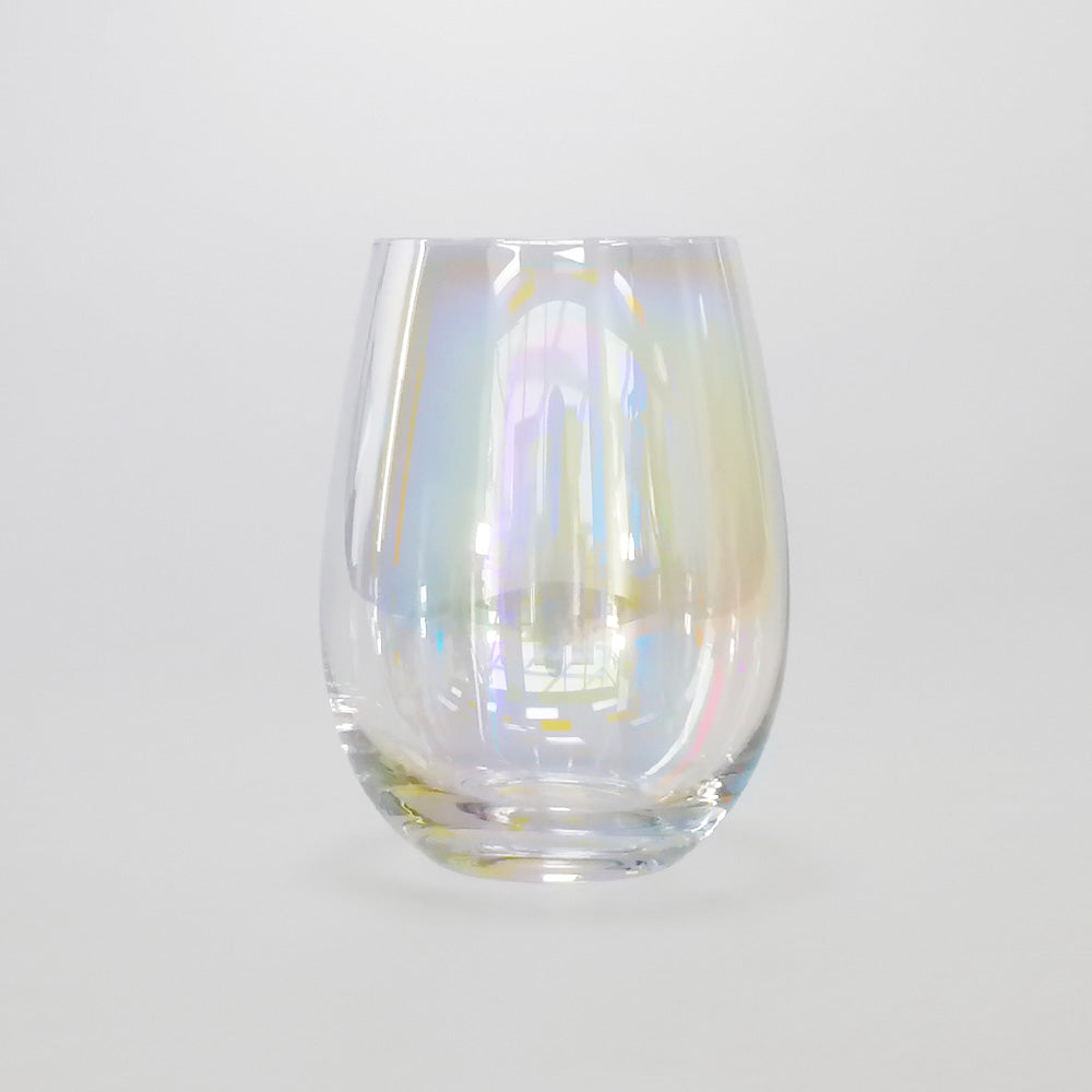 Iridescent Stemless Wine Glass - 12cm